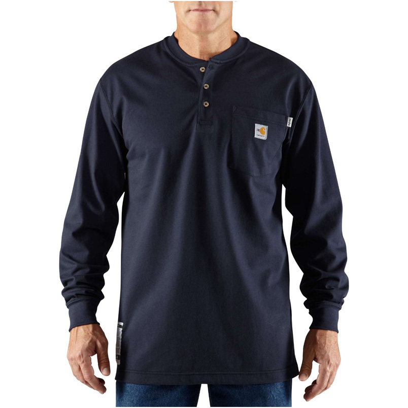FLAME-RESISTANT CARHARTT FORCE® COTTON LONG-SLEEVE HENLEY